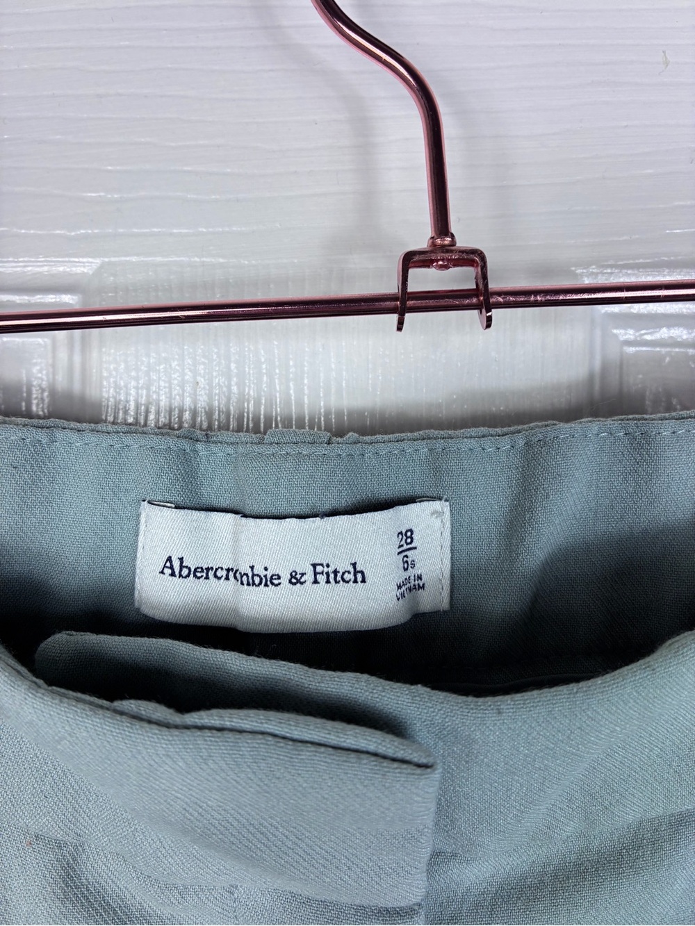 Abercrombie & Fitch Mint Green Mara Tailored Vest Squareneck Set Top and Pants - Picture 5 of 7